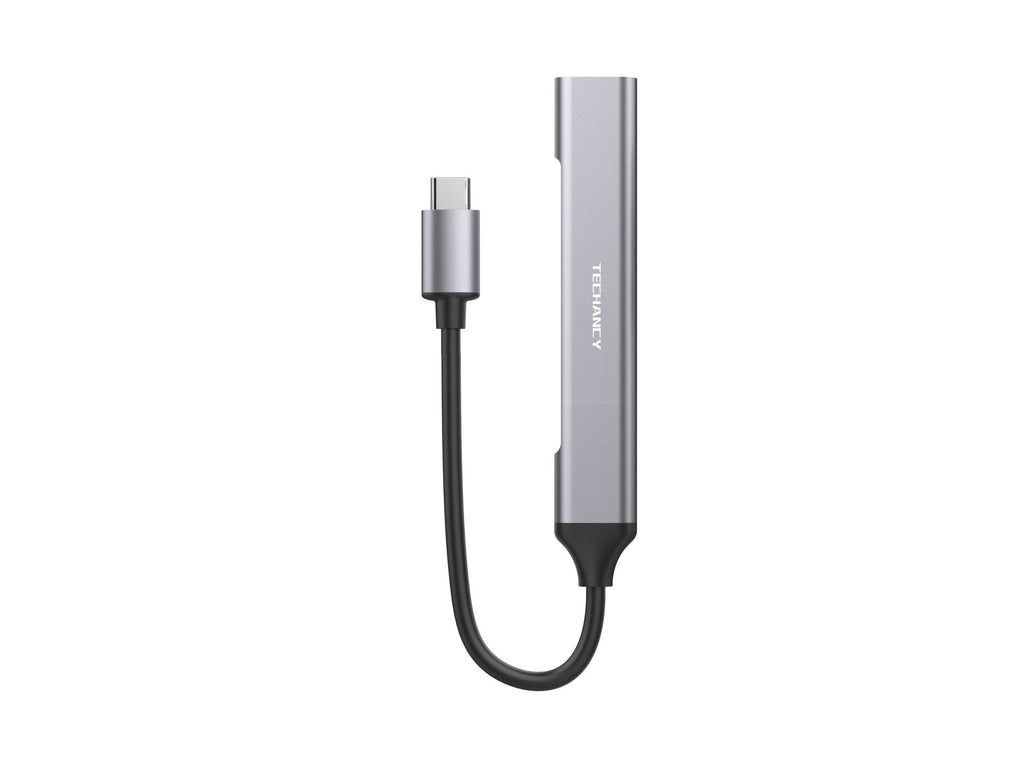Techancy KT2902 USB-C-Hub, 4-in-1, Grau